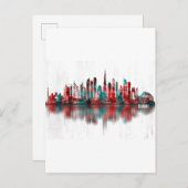 Dubai United Arab Emirates Skyline Einladungspostkarte (Vorne/Hinten)