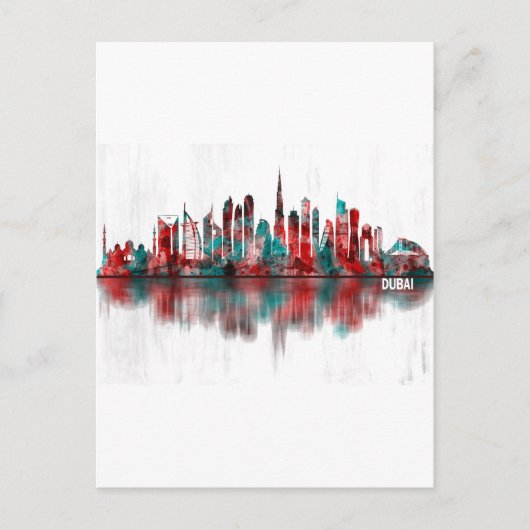 Dubai United Arab Emirates Skyline Einladungspostkarte (Vorderseite)