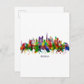 Dubai United Arab Emirates Skyline Einladungspostkarte (Vorne/Hinten)