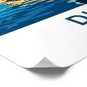 Dubai United Arab Emirates Travel Print Poster (Ecke)