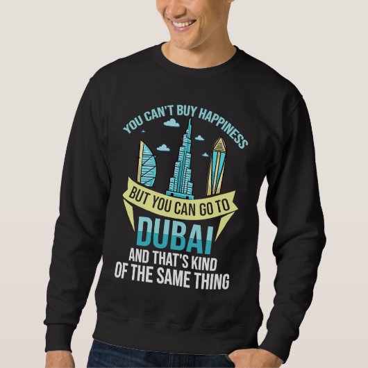 Dubai United Arab Emirates Uae City Skyline Map Sweatshirt (Vorderseite)