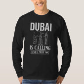 Dubai United Arab Emirates Uae City Skyline Map Tr T-Shirt (Vorderseite)