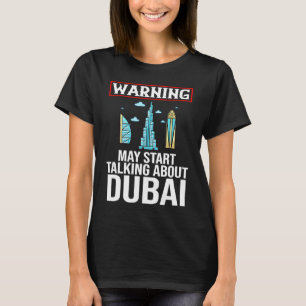 Dubai United Arab Emirates Uae City Skyline Map Tr T-Shirt