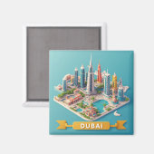 🧲 Dubai-Urlaubserinnerung aus den VAE 🌴 Magnet (Vorderseite/Rückseite)