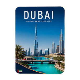 Dubai VAE futuristische Skyline Wüste Golf Reise Magnet
