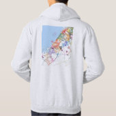 Dubai VAE Stadtplan Hoodie (Rückseite)