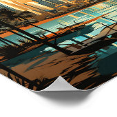 Dubai Vereinigte Arabische Emirate Bekannter Reise Poster (Ecke)