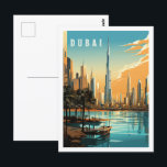 Dubai Vereinigte Arabische Emirate Bekannter Reise Postkarte<br><div class="desc">Dubai Vereinigte Arabische Emirate Vintag Berühmter Reiseort</div>