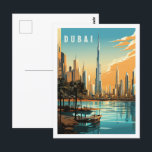 Dubai Vereinigte Arabische Emirate Bekannter Reise Postkarte<br><div class="desc">Dubai Vereinigte Arabische Emirate Vintag Berühmter Reiseort</div>
