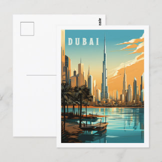 Dubai Vereinigte Arabische Emirate Bekannter Reise Postkarte