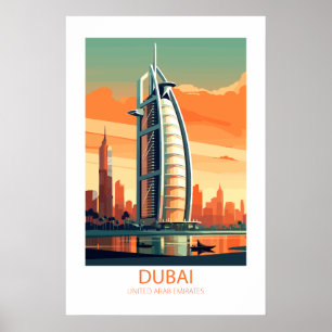 Dubai Vereinigte Arabische Emirate Berühmte Reisez Poster