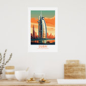 Dubai Vereinigte Arabische Emirate Berühmte Reisez Poster (Küche)