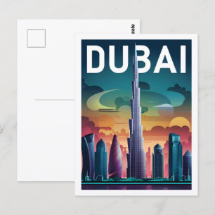 Dubai Vereinigte Arabische Emirate Berühmter Reise Postkarte