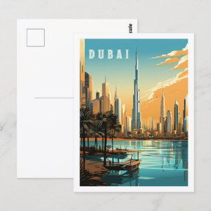 Dubai Vereinigte Arabische Emirate Berühmter Reise Postkarte