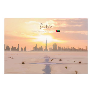 Dubai, Vereinigte Arabische Emirate - Burj Khalifa Fotodruck