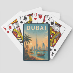 Dubai Vereinigte Arabische Emirate Illustration Re Spielkarten
