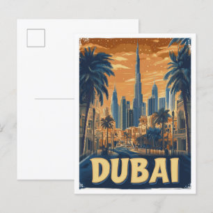 Dubai Vereinigte Arabische Emirate Kunst Vintage-I Postkarte