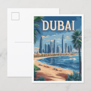 Dubai Vereinigte Arabische Emirate Kunst Vintage-I Postkarte