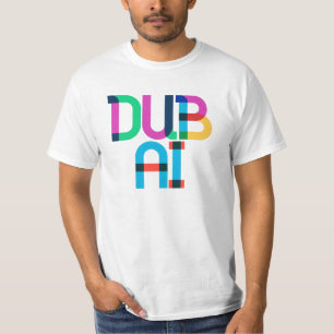 Dubai Vereinigte Arabische Emirate Pop-Art-Buchsta T-Shirt
