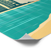 Dubai Vereinigte Arabische Emirate Retro Travel Ar Poster (Ecke)