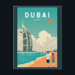Dubai Vereinigte Arabische Emirate Retro Travel Ar Postkarte<br><div class="desc">Dubai Vektor Art Design. Dubai ist eine Stadt und ein Emirat in den Vereinigten Arabischen Emiraten,  bekannt für luxuriöse Shopping,  ultramoderne Architektur und ein lebendiges Nachtleben.</div>