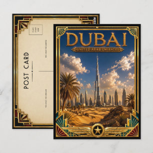 Dubai Vereinigte Arabische Emirate Vintage Burj Kh Postkarte