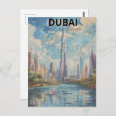 Dubai Vereinigte Arabische Emirate - Wasser als Nä Postkarte (Vorne/Hinten)