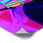 Dubai Vibrant Skyline - Geometric Citycape Art Poster (Ecke)