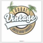 Dubai Vintag United Arab Emirates Aufkleber (Blatt)