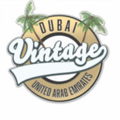 Dubai Vintag United Arab Emirates Aufkleber (Vorderseite)