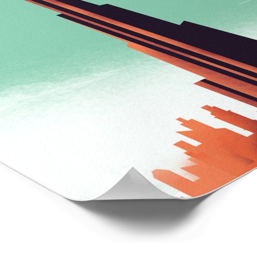 Dubai Vintage Reiseplakat Poster (Ecke)