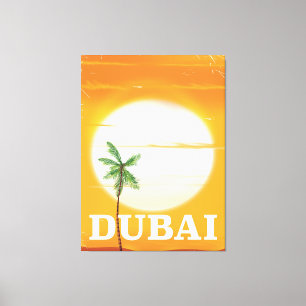 Dubai Vintage-Reiseposter Leinwanddruck