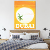 Dubai Vintager Stil Urlaubsposter Leinwanddruck (Insitu (Schlafzimmer))