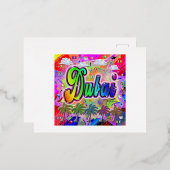 Dubai Vista Express Postcard Folien Feiertagspostkarte (Vorderseite/Rückseite)