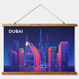 Dubai Wandteppich Mit Holzrahmen