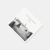 Dubai Wedding Custom Foto Cocktail Napkins Serviette (Ecke)