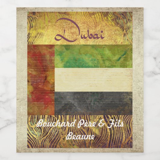 Dubai Wine Label Weinetikett (Einzelnes Label)