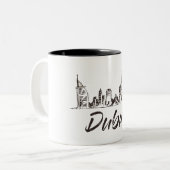 Dubaiskyline-Tasse Zweifarbige Tasse (Vorderseite Links)