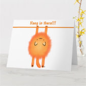 Dubbele wenskaart hang in there! Poes Karte (Gelbe Blume)