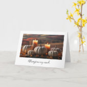 Dubbele wenskaart herfst karte (Gelbe Blume)