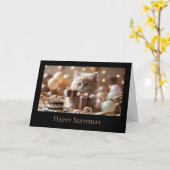 Dubbele wenskaart verjaardag karte (Gelbe Blume)