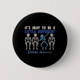 Dubbing Skeleton T1d Diabetes Awareness Warrior Cl Button