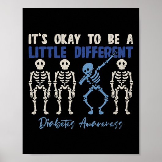 Dubbing Skeleton T1d Diabetes Awareness Warrior Cl Poster (Vorne)