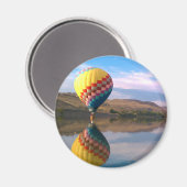 Dubble RAINBOW. Heißluftballon auf dem Schlangenfl Magnet (Vorderseite/Rückseite)