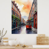 Dublin Aquarell-Kunst Poster (Küche)