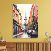 Dublin Aqucolor Art Leinwanddruck (Insitu (Wohnzimmer))
