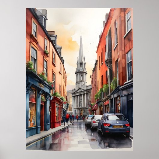 Dublin Aqucolor Art Poster (Vorne)