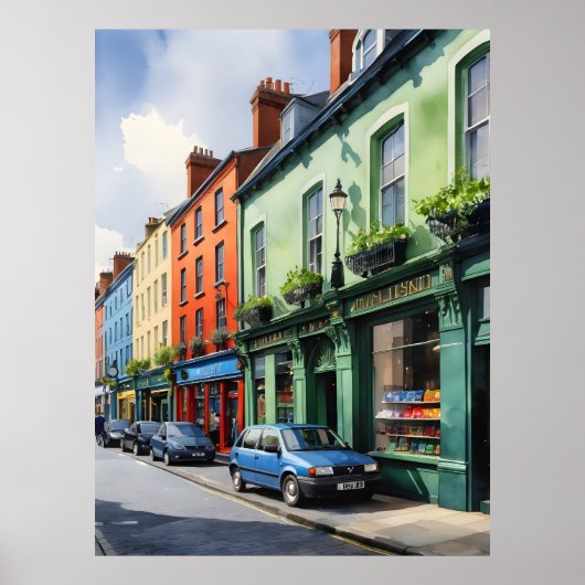 Dublin Aqucolor Art Poster (Vorne)