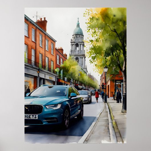 Dublin Aqucolor Art Poster (Vorne)