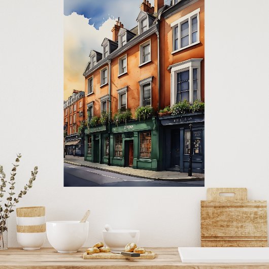 Dublin Aqucolor Art Poster (Küche)